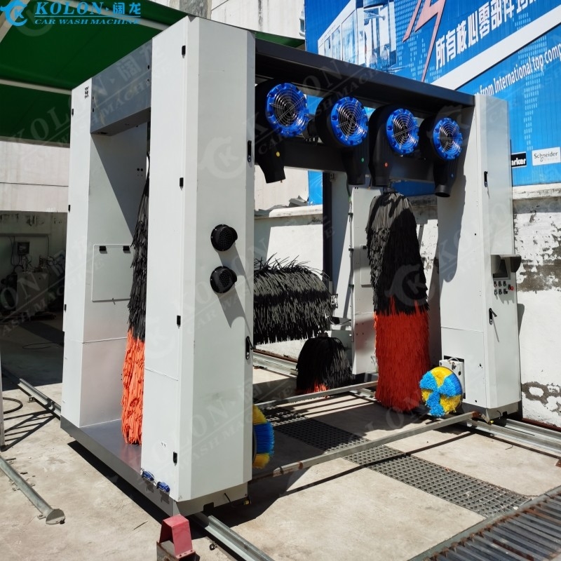 Roll-Over 7 borstels Automatische wasmachine met wielborstels Vaste luchtdroger