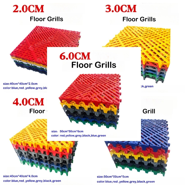 Plastic PP Interlocking Garage Floor Tile 2,0cm 3,0cm 4,0cm 5,0cm 6,0cm