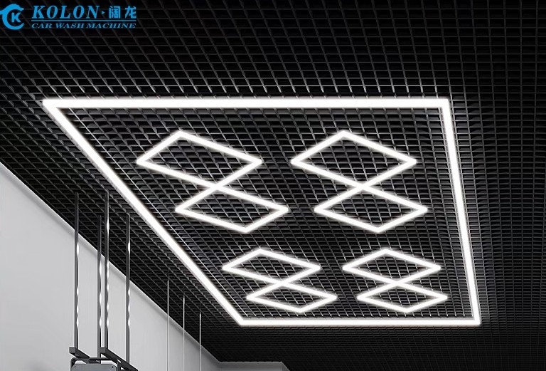 Hot Seller 6500K zeshoekige garage led licht plafond licht raster led licht garage automotive led