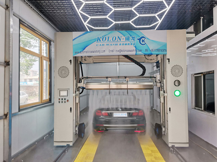 Efficiëntie Roestvrij staal Rollover Autoverwasmachine met Warmluchtblower Droogmethode Hoogdrukwasser