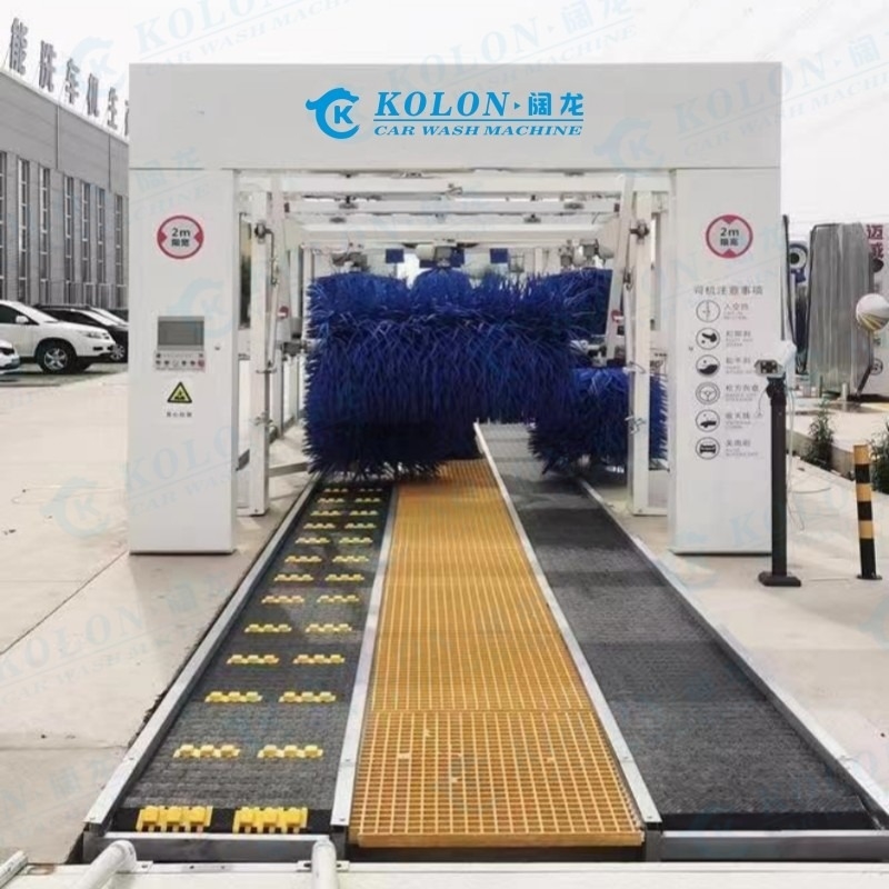 380V/50HZ/3 fasen automatische tunnel autoverwasser met 80 liter waterverbruik per auto