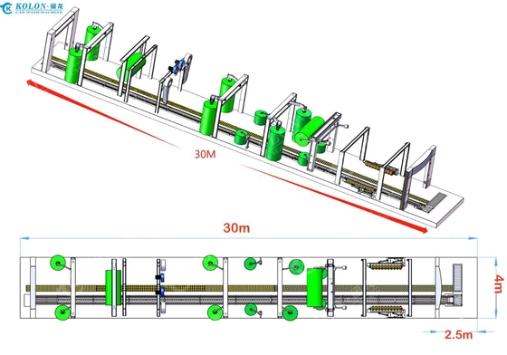 14 Borstels Automatische tunnel Autoverwasser lengte 30000mm