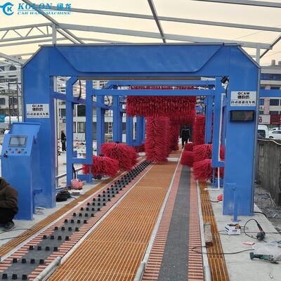 Kolon Onderhoudsarm Dubbele transportband Autowasapparatuur 36M 16borstels